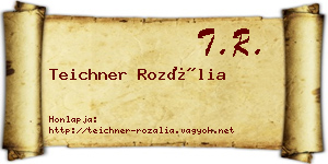 Teichner Rozália névjegykártya